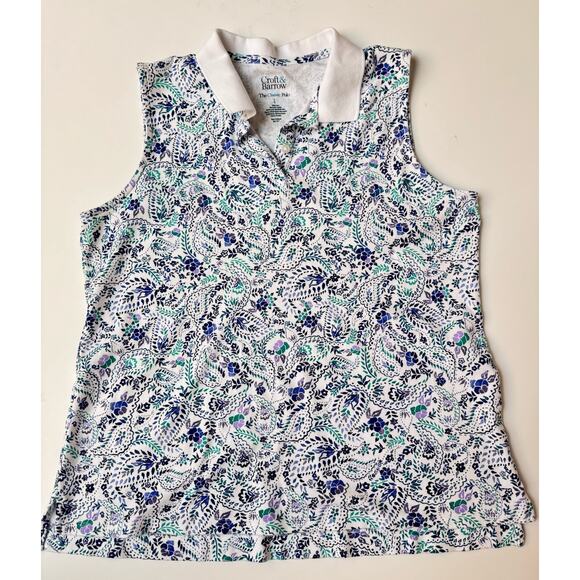 Croft and Barrow Paisley Collard Sleeveless Top & Mini Skort Set Women's M/L - Picture 6 of 8